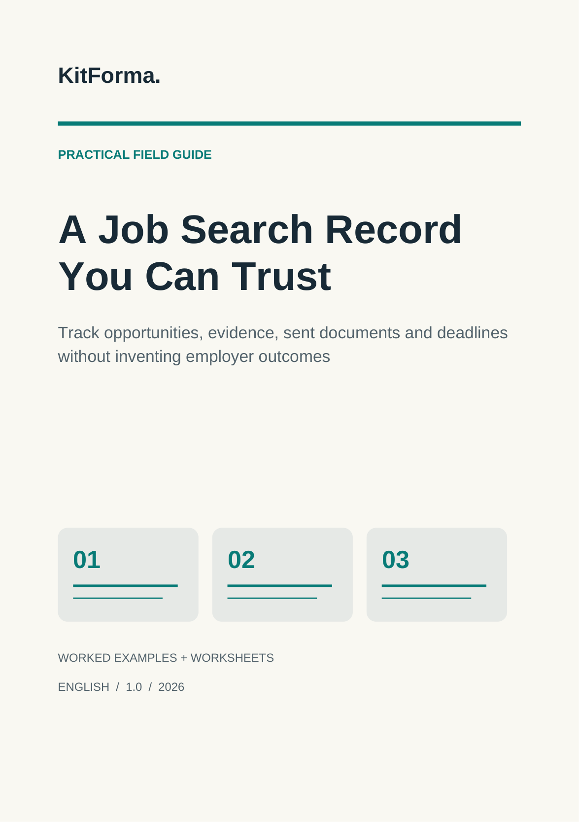 A Job Search Record You Can Trust