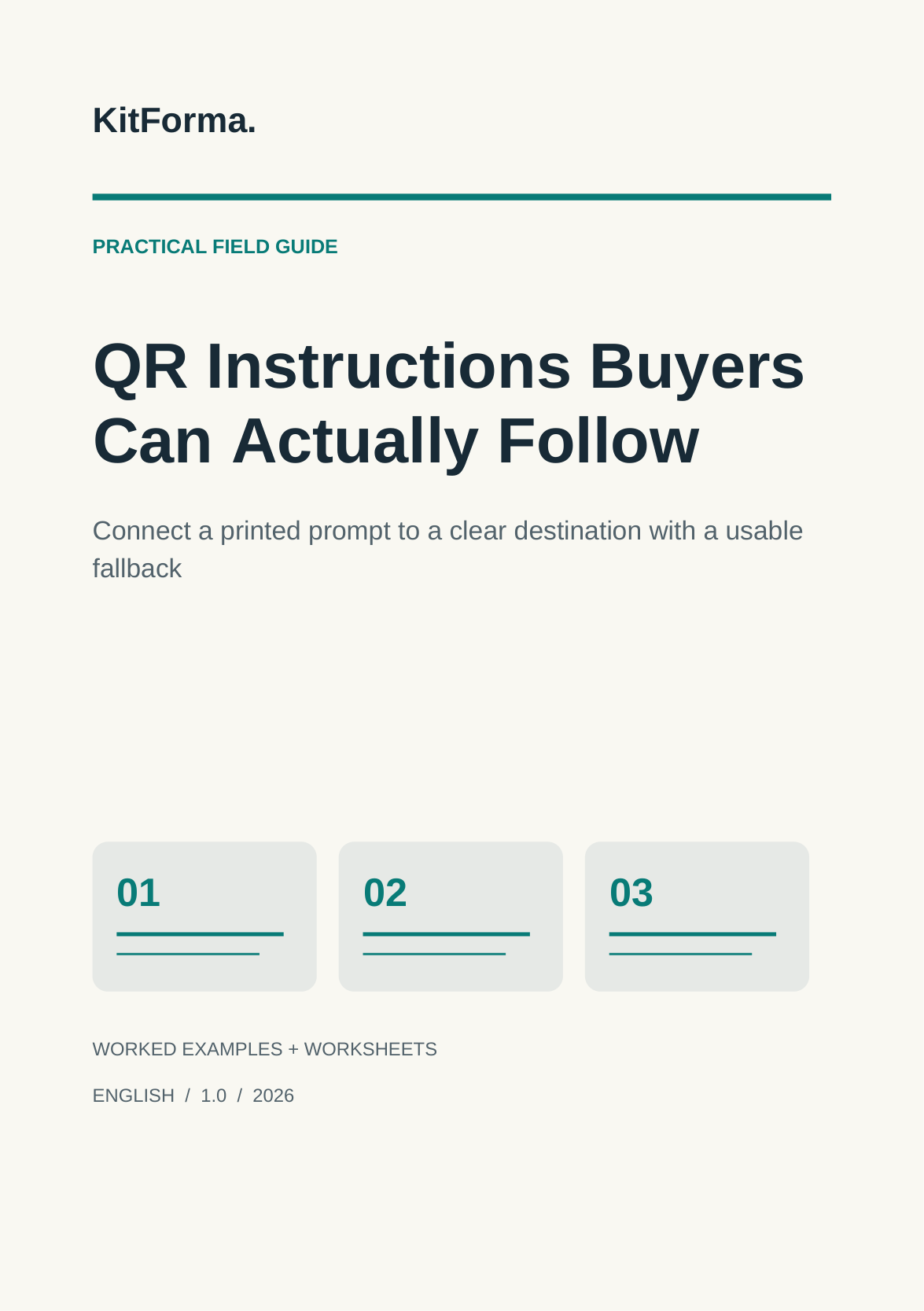 QR Instructions Buyers Can Actually Follow