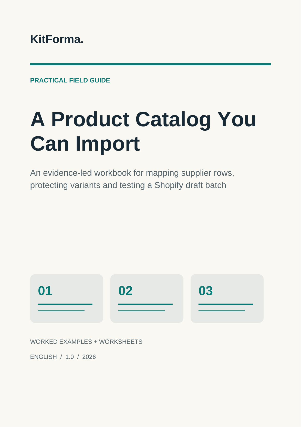 A Product Catalog You Can Import