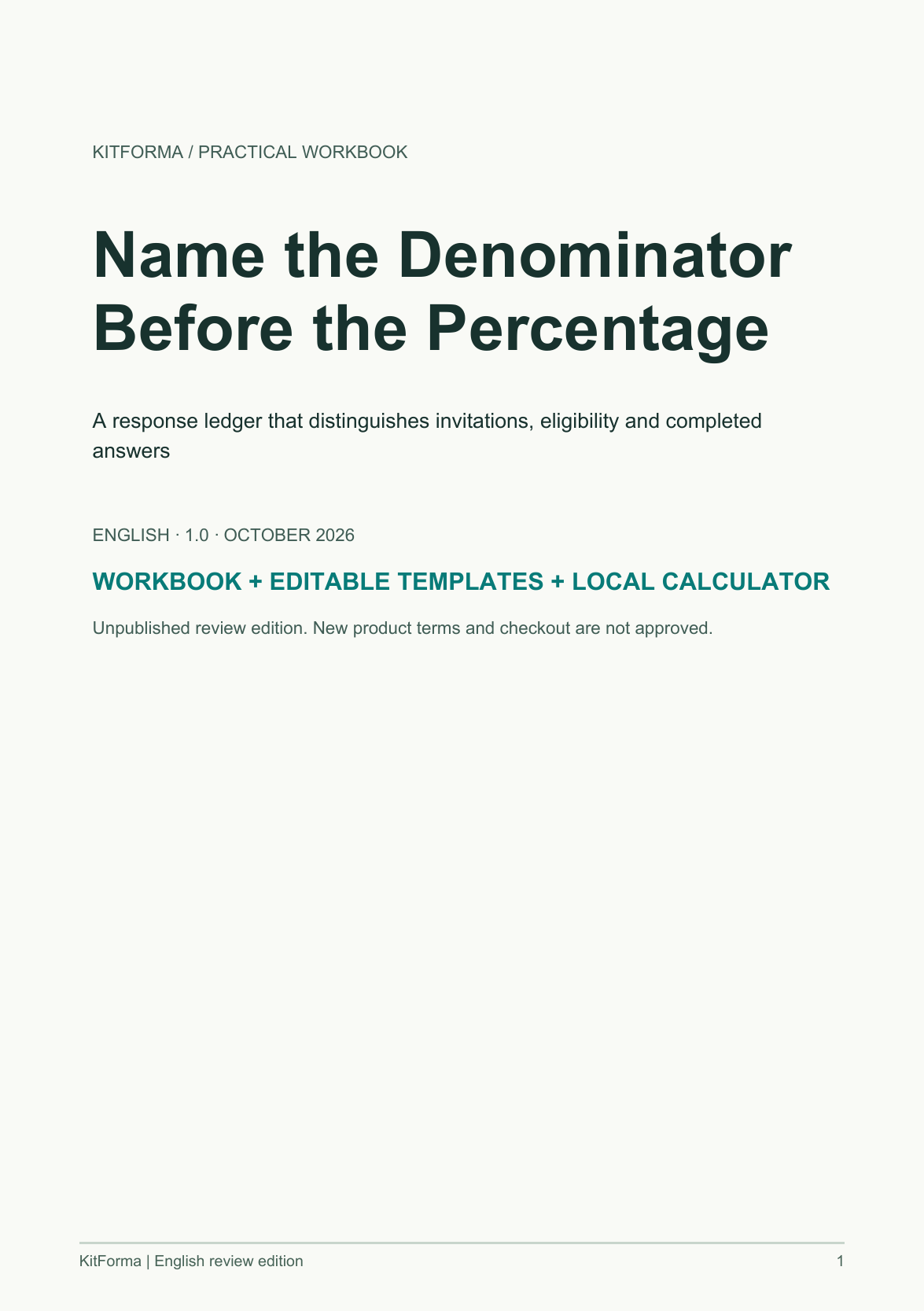 Name the Denominator Before the Percentage