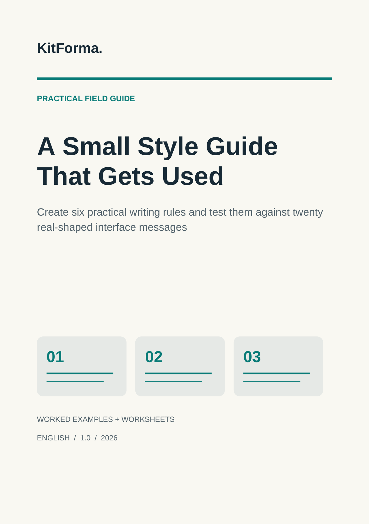 A Small Style Guide That Gets Used
