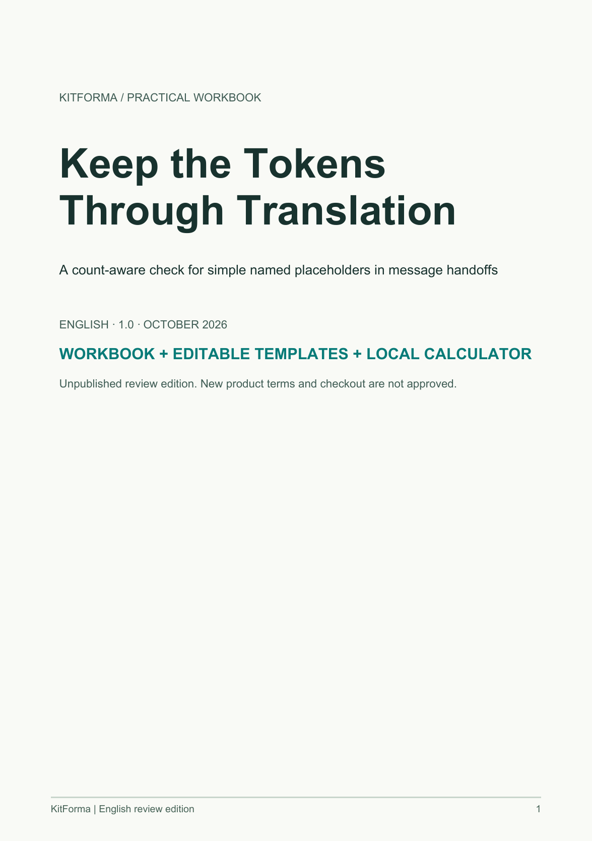 Keep the Tokens Through Translation